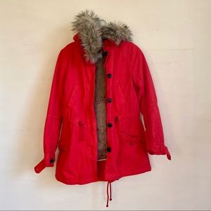 GAP 3-SEASON FUR HOOD LINED UTILITY JACKET COAT